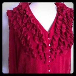 💄Pre-loved 💄Apt. 9 Polka Dot Blouse